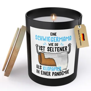 22Feels Schwiegermutter Geschenk Spruchkerze "Wie Du" Hochzeit Schwiegermama Geburtstag Muttertag Sojawachs Kerze im Glas Handgemacht Duft Deko Vegan Nachhaltig - ZITRUS