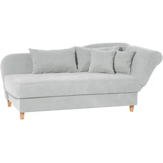 Max Winzer Selma Recamiere mit Armteil rechts klappbar Velourstoff silber