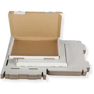 20 St. Großbriefkarton 350 x 250 x 20 mm DIN A4 weiß Warenpost, Faltkarton, Warensendungskarton, Maxibrief