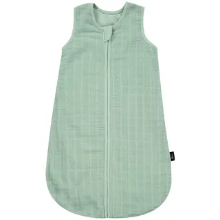 Alvi Mull-Schlafsack Baby Schlafsack, 0.5 TOG für den Sommer, 100% Baumwolle, atmungsaktiv Uni Granite, 100cm - 100