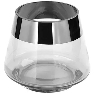 Fink Teelichthalter, Chrom, Glas, 9 cm, zum Stellen, Dekoration, Kerzen & Zubehör, Teelichthalter
