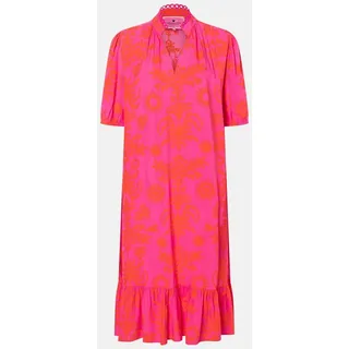 Lieblingsstück Druckkleid EddaL mit Rüschen-Details, Langarm rosa L (40)