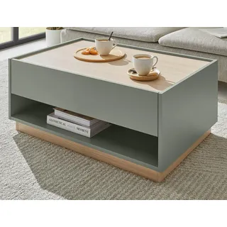 furn.design Couchtisch Salbeigrün Eiche 90 x 38 x 60 cm