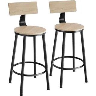 Tectake Barhocker Poole 54 x 101,5 x 54 cm Eiche Sonoma