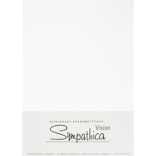 Sympathica Vision Jersey Spannbettlaken weiß - 140x200 bis 160x200 cm