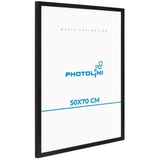PHOTOLINI Bilderrahmen Poster-Einzelrahmen Modern Schmal schwarz 50 cm x 70 cm