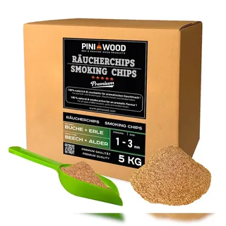 PINI Räucherchips 5 kg Buche, Erle