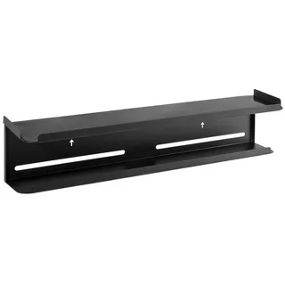 Maclean Brackets 2 in 1 Aufbewahrungsregal Wandregal TV Regal 57,4 x 12,5 x 11,1 cm Schwarz Metall