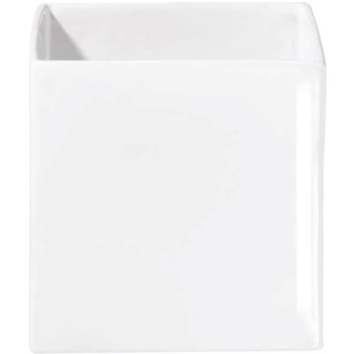 ASA Quadro Übertopf, Keramik, weiß, 18x18x18 cm