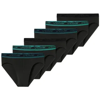 SCHIESSER Slip unifarben schwarz S 6er Pack