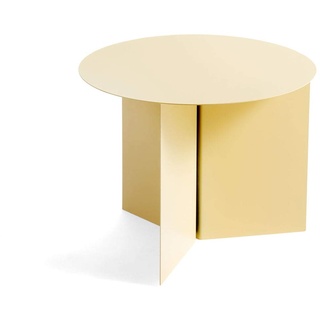 Hay Slit Table Round Beistelltisch, Stahl, Light Yellow, 35,5cm