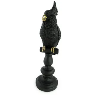 Kaufhaus le petit Tierfigur Deko Kakadu Papagei Sittich Wellensittich Vogel Eule Figur Skulptur, Dekofigur Dekoskulptur Dekoobjekt aus Polyresin (Kunststein)