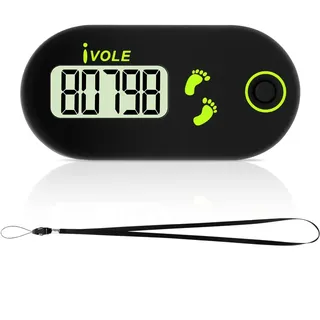 Flintronic Mini-Schrittzähler - 3D-Schrittzähler mit Clip-Lanyard, Genau für Gehen, Laufen, Sport und Senioren