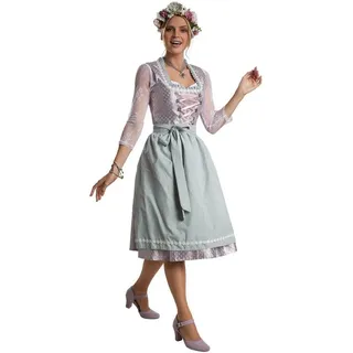 dressforfun Dirndl Midi-Dirndl Oberammergau Modell 2 grün|silberfarben XL