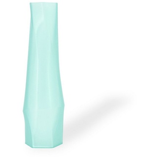Shapes - Decorations Dekovase the vase - hexagon (deco), 3D Vasen, viele Farben, 100% 3D-Druck (Einzelmodell, 1 Vase), Dekorative Vase aus durchsichtigem Kunststoff grün