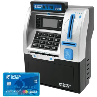 harupink Geldautomat Spardose, Elektronische Spardose mit Passworteingabe, LCD Anzeige zeigt Kontostand, Ideal für Kinder, Geschenkidee zu Geburtstag, Einschulung & Co.