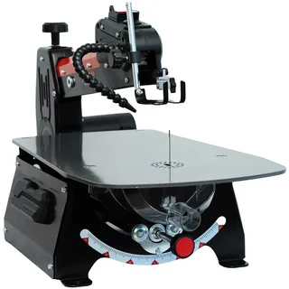 BUCKTOOL 457mm Dekupiersäge, 120W elektrische Laubsäge mit 550-1600 U/min | 127mm Stiftsägeblätter, 130-133mm stiftlose Sägeblätter und rotierender Sägearm für Holzarbeiten und Präzisionsschnitte