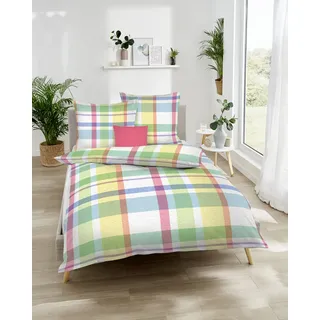 KAEPPEL Madras Karo Bunt 135 x 200 cm + 80 x 80 cm