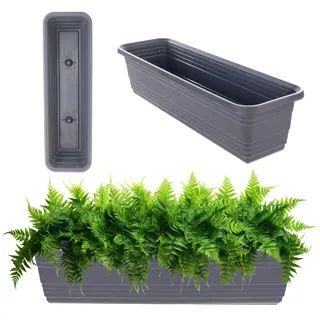 Kadax Blumenkasten 60 x 11,5 x 14,5 cm Anthrazit