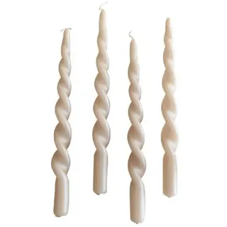 Specktrum Tafelkerze Stabkerzen Pearl Mittig Gedreht White (4-teilig)