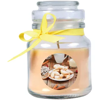 Duftkerze "Weihnachten" im Bonbonglas (mit Deckel), Ideal zur Adventszeit/Weihnachtszeit, viele Motive zur Auswahl