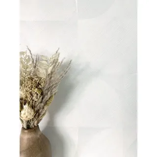 Newroom Vliestapete Marick White Tapete Mustertapete Muster,Linien,Verlauf, Weiß Tapete Modern Muster - Mustertapete Retro Creme Silber Geometrisch Grafisch Linien Verlauf für Wohnzimmer Schlafzimmer Küche, Retro weiß