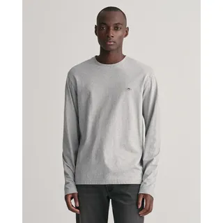 GANT Shield Langarm-T-Shirt grau L