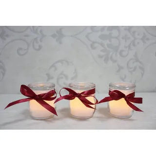 Luna24 simply great ideas... Duftkerze Mini LED Duftkerzen im Glas, 3teilig, Lavendel