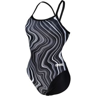 ARENA Damen Sport Badeanzug Marbled Challenge Back, Black-black Multi, 36