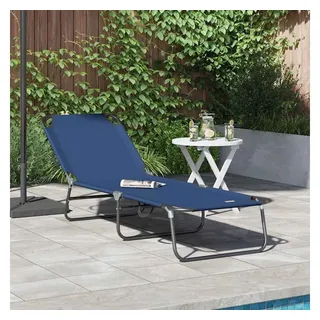 vidaXL Sonnenliege 188 x 57 x 86,5 cm Blau