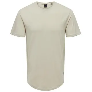 ONLY & SONS T-Shirt Langes Rundhals T-Shirt Kurzarm Shirt ONSMATT Stretch Basic (1-tlg) 3971 in Beige-2 beige SARIZONAS
