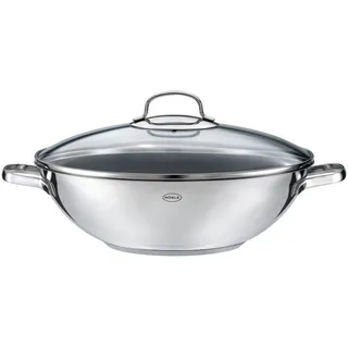 Rösle WOK Elegance, Edelstahl, Metall, nicht angegeben L, backofengeeignet, antihaftbeschichtet, Deckel hitzebeständig, Kochen, Pfannen, Woks