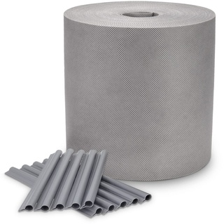 Covert It Garten Sichtschutz Zaun Grau 19cmx33m - Sichtschutz für Zaun -Doppelstabmattenzaun Komplett 150g/m2 - Sichtschutzstreifen für Doppelstabmatten - Sichtschutz für Stabmattenzaun