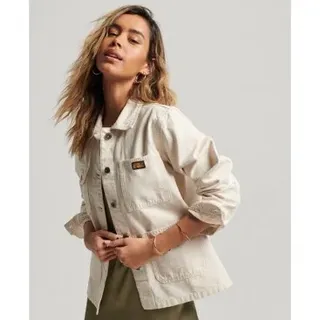 Superdry für Damen. W5011473A Vintage Chore beige Jacke (M), Lässig, Baumwolle, Langarm