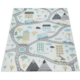 KADIMA DESIGN Roadmap Kinderteppich 80 x 150 cm Creme/Beige