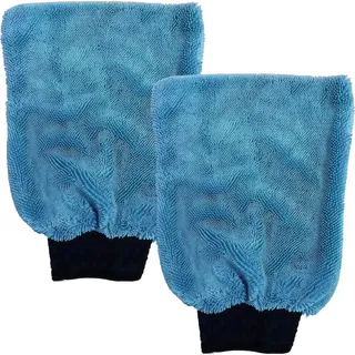 Generisch Ultra Wipes Trocken Handschuhe Saugstarke Mikrofasertücher, Waschhandschuh, Händehandtuch, Mikrofaser,2 Stück Blau