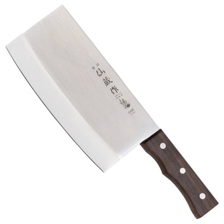 Haller Messer Kochmesser Japanisches Hackbeil Hackmesser mit Holzgriff braun