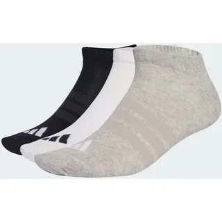 adidas Thin&Light Essentials Low Cut Socken 3er Pack Grau/Weiß/Schwarz 42-45