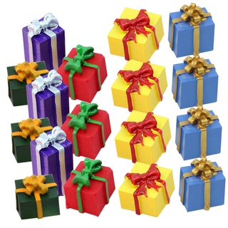 NOLITOY 40st Geschenkbox Aus Harz Mini-geschenke Zum Basteln Weihnachts-desktop Mini-weihnachtsschmuck Aus Harz Weihnachtsfiguren Miniatur-weihnachtsdeko Plastik Kühlschrankmagnet Epoxid