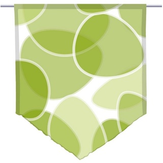 gardinen-for-life Scheibengardine Scheibenhänger Blubbels grün – spitz – modernes Wohnen 60 cm x 75 cm