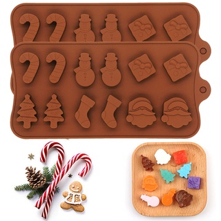 FantasyDay 2 Stück Antihafteigenschaft Silikon Backform Muffinform Brotbackform für Muffins, Cupcakes, Kuchen, Pudding, Eiswürfel und Gelee - Weihnachten Eindrucksvolle Hochwertige Silikon-Kuchenform