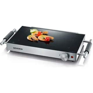 Severin PG 2385, 800 W, Grill, Elektro, Tisch, Rost, Schwarz, Edelstahl - Schwarz/Silber
