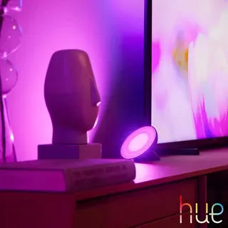 PHILIPS Hue Bloom LED RGB Tischleuchte mit Dimmer, 77112600,