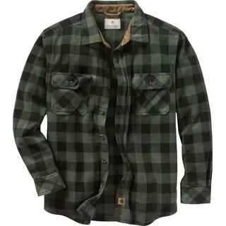 Legendary Whitetails Herren Standard Navigator Fleece-Hemd mit Knopfleiste, Night Forest Plaid, Größe M