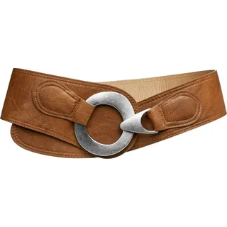 Caspar Taillengürtel GU243 breiter Damen Gürtel braun 105