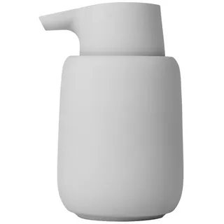 blomus Seifenspender -SONO- Eleganter Dosierspender: Minimalistisches Design, Soft-Touch, 250ml Fassungsvermögen, Langlebig, Pflegeleicht, Modern, Kompakt grau