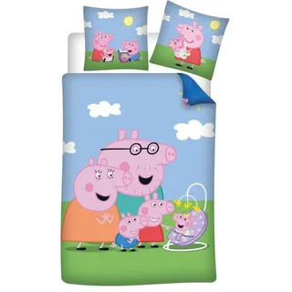 Peppa Pig Bettwäsche Peppa Wutz Pig Kinder Bettwäsche 2tlg. Set 135-140x200 65x65, 2 teilig bunt