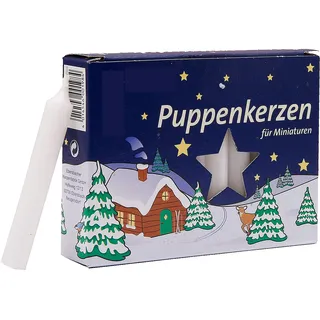 20er Set Puppenkerzen Weiß – 1 cm Ø x 6,5 cm, Pyramidenkerzen, Mini-Kerzen für Puppenhäuser, Weihnachtsdekoration & Bastelprojekte