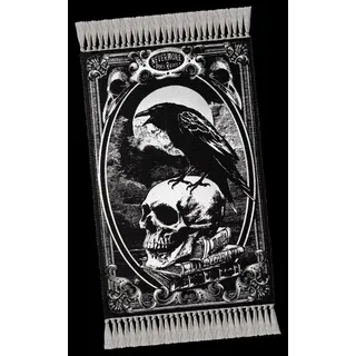 Teppich Teppich Totenkopf - Poes Rabe - „Poes Raven – Nevermore“ - Alchemy Eng, Figuren Shop GmbH, Höhe: 52 mm schwarz|weiß