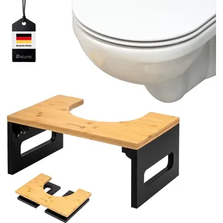 ELUNO Toilettenhocker Bambus 0 x 0 x 0 cm Schwarz